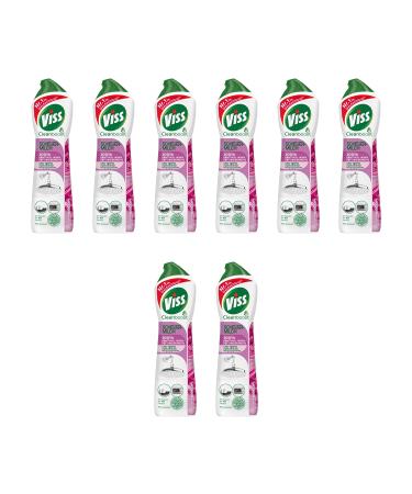 8x VISS Cleanboost Selpin Milk Spring Flowers Effective cleaning agent 100% powerful against fat and dirt with 100% natural cleaning particles 500 ml 500 ml (8 -pack)