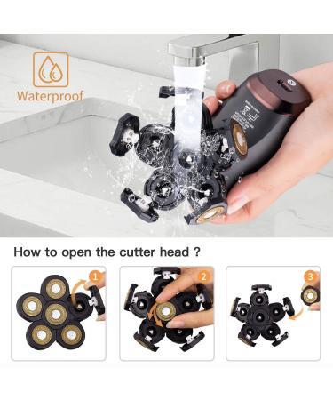 5 in 1 Electric Razor for Men - Wet/Dry Bald Head Shaver - Cordless Rechargeable Face and Head Shavers - Waterproof Grooming Kit with LED Display - Buy Online on GoSupps.com