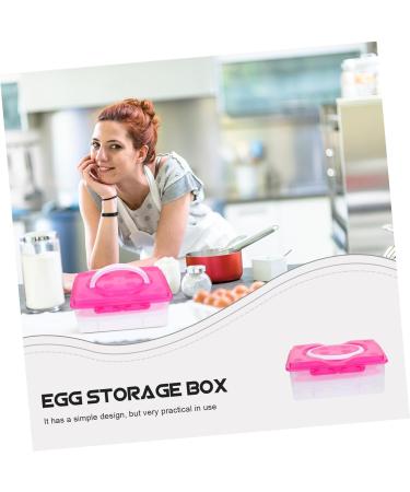 GLEAVI Egg Storage Box Eggs Food Trays Camping Fridge Containers for Food Egg Holder Call Crisper re-usable Rosy 24X16.5X10CM - Buy Online on GoSupps.com