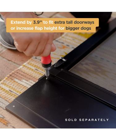 Hakuna Pets Patio Pet Door for Sliding Doors | Easy DIY Install | Magnetic Closure | Durable UV Resistant Mesh | Large, Black | Ideal for Rentals - Buy Online on GoSupps.com