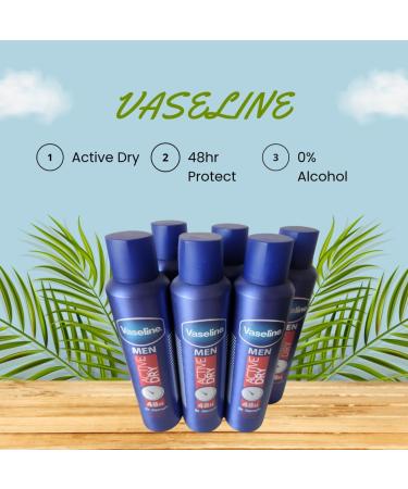 "Ultimate Freshness Bundle: Vaseline Men Spray Deodorant 6-Pack - 48-Hour Protection for Active Men!" - Buy Online on GoSupps.com