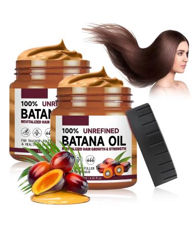RoserRose Huile de Batana Bio 100% Pure - Batana Oil pour la Croissance des Cheveux - 2 x 120 ml Soin R parateur Anti-Fourches et Brillance