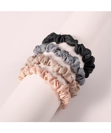 The Hair Edit Ruched Ribbon Satin Scrunchies - Luxe Hair Accessories - Buy Online on GoSupps.com