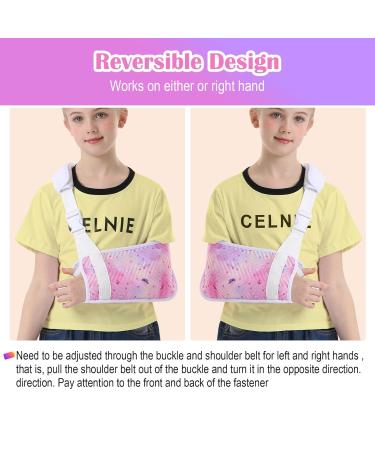 Kids Arm Sling for Shoulder Injury - Pink Butterfly Medical Sling with Removable Pad for Girls (Small - Buy Online on GoSupps.com