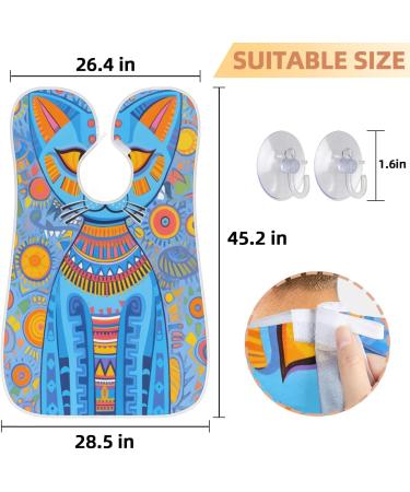 Blue Cat Beard Bib Apron | Beard Hair Catcher for Men | Perfect Father's Day & Christmas Gift for Dad | Includes 2 Suction Cups - Buy Online on GoSupps.com