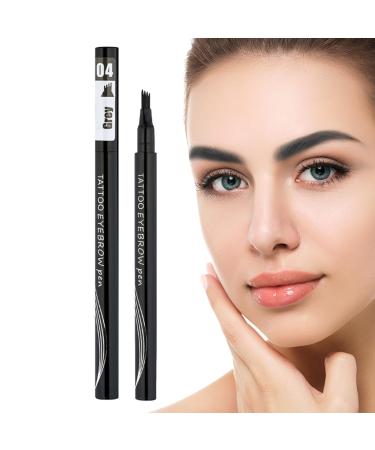 Multi-Fork Eyebrow Eyebrow Contouring Sweatproof Pencil | Daily Eyebrow Makeup Supplies for Home Working Dating Traveling Gathering 4# Gray