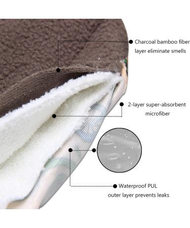 Teamoy 11 Piece Sanitary Pad Set - Reusable Washable Cloth Menstrual Pads and Liners with Wet Bag - Super Absorbent and Comfortable - Leaves Jungle Flowers - Buy Online on GoSupps.com