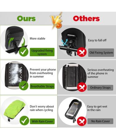 Waterproof 360 Rotatable Bicycle Phone Holder | Outdoor Handlebar Bracket for 7 Smartphones & GPS - Black - Buy Online on GoSupps.com