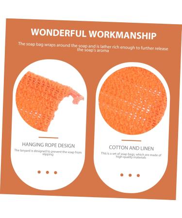 VINTORKY 5pcs Soap Storage Bag Foaming Soap Bag Mesh Soap Saver Exfoliating Soap Bag Shower Soap Cotton Linen - Buy Online on GoSupps.com