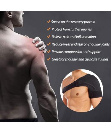 Flow Fire Adjustable Shoulder Support Brace for Men and Women - Rotator Cuff Relief Pain - Fits Left and Right - L-XL - Buy Online on GoSupps.com