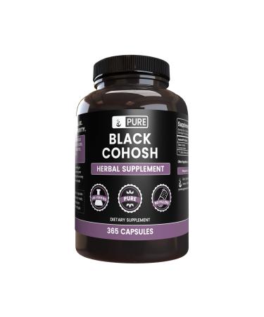 Pure Original Ingredients Black Cohosh (365 Capsules) No Magnesium Or Rice Fillers, Always Pure, Lab Verified 365 Count (Pack of 1)