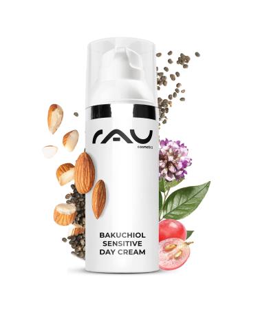 Rough cosmetics bakuchiol sensitive day cream 50 ml - retinol cream face (bakuchiol) - light day cream - face care for ripe skin & blemished skin - anti -aging cream