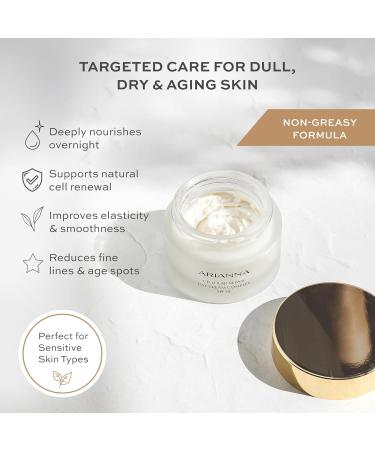 Arianna Skincare Cellular Repair Night Cream Complex Natural Facial Creams Nourishes Skin Overnight Absorbs Quickly Long-lasting Vegan Night Cream - Buy Online on GoSupps.com