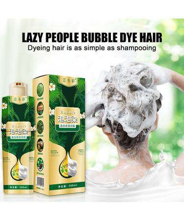 300ml Plant-Based Dyeing Foam Shampoo for Grey Hair - Easy Wash Color Cream for Men & Women - Buy Online on GoSupps.com