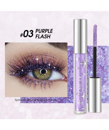  Bosuya Mascara with glitter particles volume and dramatic look 24-hour waterproof ideal for parties weddings and evenings out colorful glitter mascara - Buy Online on GoSupps.com