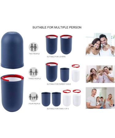 Maxmerry Portable Travel Toothbrush & Water Cup Set - Creative Toothbrush Holder for Travel Hiking Business Trips - Light Blue - Buy Online on GoSupps.com