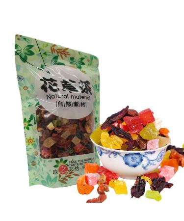 100g (0.22LB) Chinese Fashion Fruit Tea Flower Herbal Tea Green Tea Raw Tea Sheng cha Scented Tea Health Tea Chi Tea