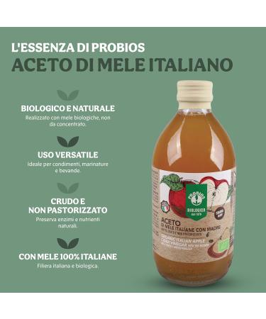  Probios JNHCD Probios Italian Apple Cider Vinegar with Organic Mother - 500ml Pack - Buy Online on GoSupps.com
