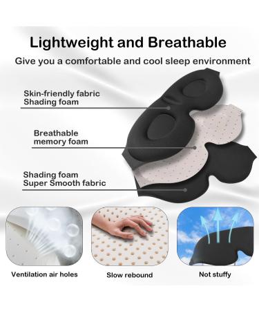 Buy Zero Pressure 3D Sleep Mask | Adjustable Eye Mask for Women & Men | Blocks Light for Side Sleepers - eWish - Buy Online on GoSupps.com