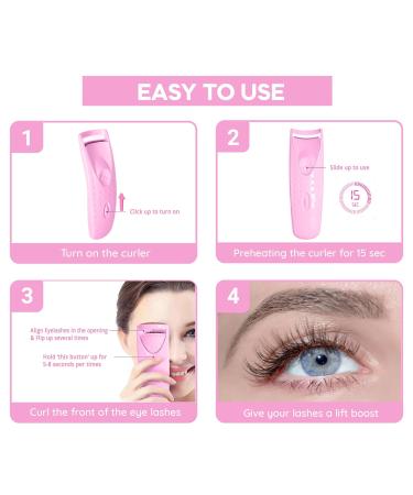 Heated Eyelash Curler Achieve Perfect Lashes Effortlessly | International Shipping Available - Buy Online on GoSupps.com
