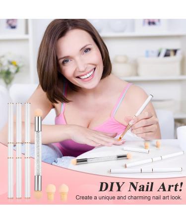 4-Piece Dual Head Acrylic Nail Brush Set - Gel & Ombre Nail Art Brushes for Perfect Nail Designs - Buy Online on GoSupps.com