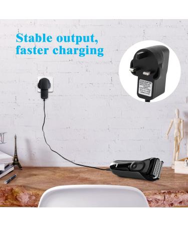 Braun Shaver Charger | 12V UK Adapter Power Cord for Series 3/5/7/9 & Silk-epil 5/7/9 | Compatible with 3010S 3020S 3040S - Electric Razor Beard Trimmer Cable - Buy Online on GoSupps.com