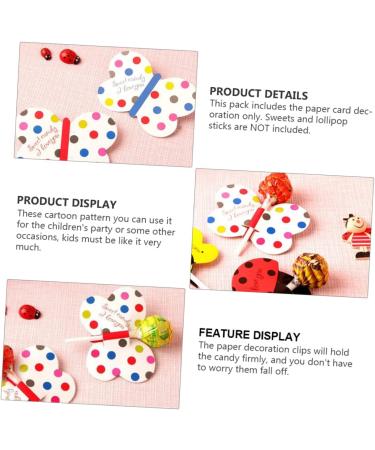 Zerodeko Chinese Topper 150pcs Lollipop Decorative Cards Paper Card Lollipop Wrapping Card Tape Dispenser Cute Hawaiian Flower Sunglasses Packaging Decorative Lollipop Decorations Cartoon - Buy Online on GoSupps.com