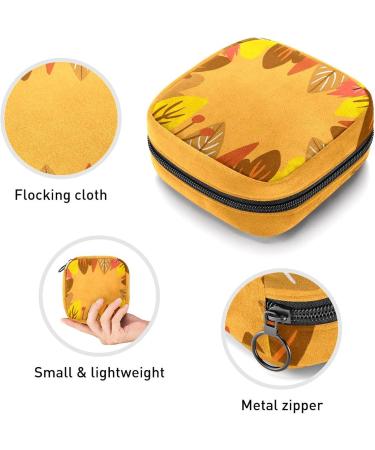 Women's Portable Period Kit - Bonds Storage Bags with Autumn Leaves Pattern | Stylish Feminine Product Bag - Buy Online on GoSupps.com