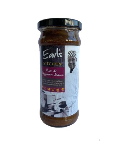 Earl s Kitchen Caribbean Rum and Peppercorn Cooking Sauce For Home Cooking For Steaks Venison Grilled dishes (370g jar)