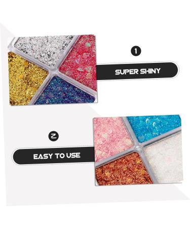 PAMINGONO 2pcs Glitter Eye Makeup Decorative Eyeshadow Makeup Glitter for Eyes Glitter Sequins Eyeshadow - Buy Online on GoSupps.com