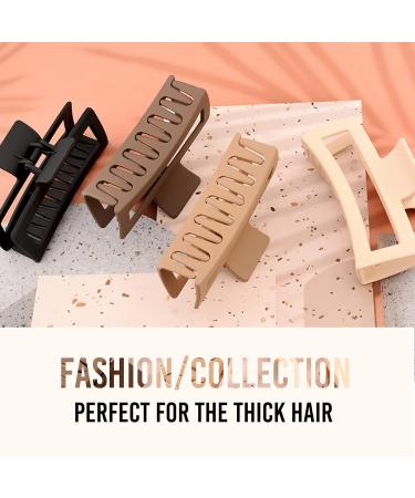 ZYTJ 5 Inch Extra Large Claw Clips for Thick & Long Hair - 4 Pack Oversized Matte Non-Slip Hair Clips for Women - Buy Online on GoSupps.com