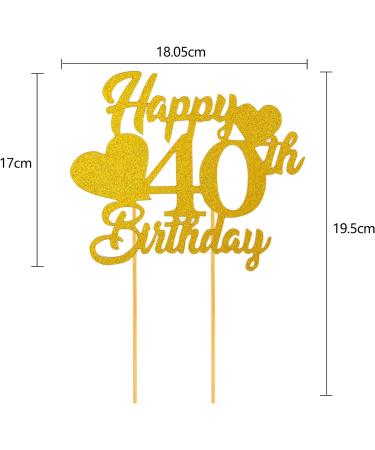 Happy 40th Birthday Cake Topper 40th Birthday Decorations for Her Happy Birthday Cake Topper Decoration 40th Birthday Cake Topper Birthday Cake Toppers 40th Birthday Theme Party Supplies - Buy Online on GoSupps.com