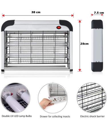 Buy Cefrank Mosquito Killer - Powerful 2800V Insect Destruction with UV Light | 20W Fly Trap for Home & Business - Buy Online on GoSupps.com