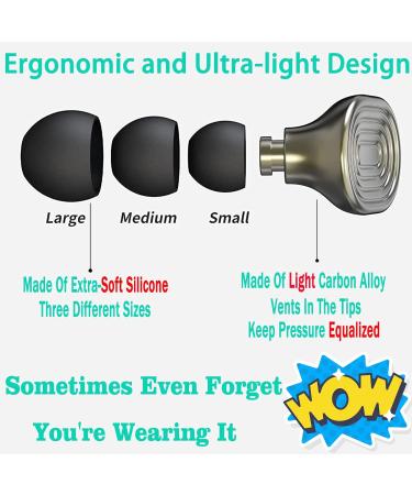 Silicone Ear Plugs for Sleeping, Concerts, Shooting Range, Motorcycles - Noise Cancelling & Reusable - S M L Sizes - Bright Black Case - Buy Online on GoSupps.com