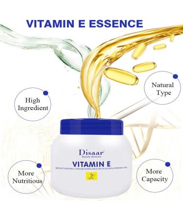 DISAAR Beauty Vitamin E Moisturizing Repair Cream Sunflowers Oil Smooth Soften Hydrates 250ml/8.45fl.oz - Buy Online on GoSupps.com