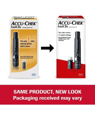 Accu-Chek FastClix Diabetes Lancing Device with 6 Lancets - Fast, Easy Blood Glucose Testing - Buy Online on GoSupps.com