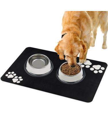 Panipup dog slipproof super absorbent matte for dog and cat 50x30 cm washing dog-washbar hunde bowl base bowl underlay-black Fressnapf Matte feed pad for cats and dogs b black 30 x 50 cm