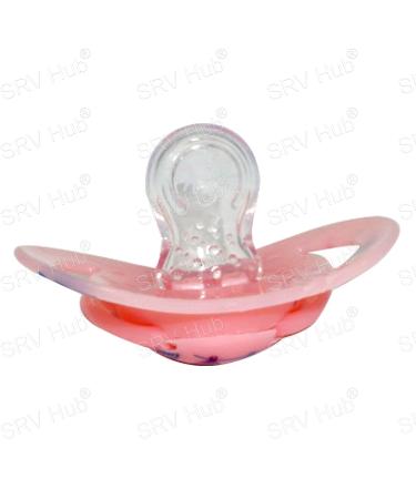 Glow in the Dark Pink Pacifier with Bow | BPA-Free Oval Design for Babies 0-6 Months | International Shipping Available - Buy Online on GoSupps.com