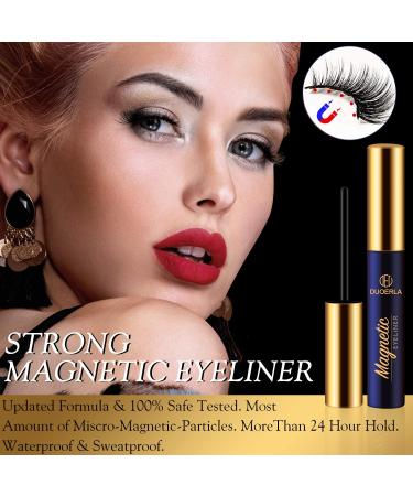 Duoerla Magnetic Eyelashes & Eyeliner Kit - 10 Pairs 3D Medium Lashes with Applicator - Waterproof & Long Lasting - Reusable Lightweight Fake Eyelashes Magnetized - Natural Look - Buy Online on GoSupps.com