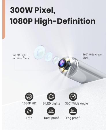 BEBIRD Ear Wax Removal Kit with 1080P Camera and 7 Pcs Ear Set - Smart Visual Earwax Cleaner with 6 LED Lights - White - Buy Online on GoSupps.com