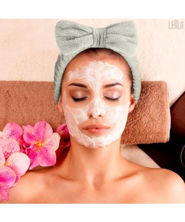 Bow Headbands for Women - 2 Pack Cute Makeup & Shower Hair Bands in Pink Gray - Ideal for Face Washing, Spa, Sports & Gym - Buy Online on GoSupps.com