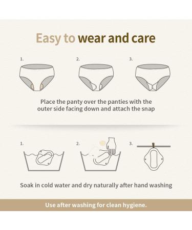 ECO Premium Organic Cotton Cloth Menstrual Pads with Wings - Great Absorption, Leak Prevention, Washable - 3 Pack (Original Brown Day Pad) - Buy Online on GoSupps.com