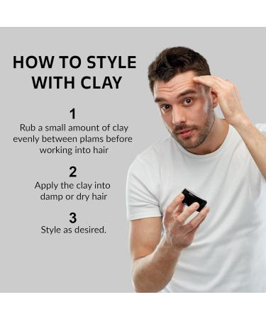 Hair Clay for Men & Women | Strong Hold 100% Natural Ingredients Promotes Hair & Scalp Health - 2 Fl Oz Clay Pomade Made in USA - Buy Online on GoSupps.com