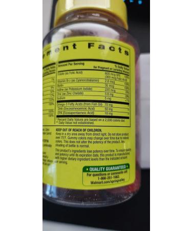 Spring Valley Adult Gummy Prenatal Multivitamin with DHA & Folic Acid - 90 Gummies | Natural Fruit Flavors | Better Guide Vitamins - Buy Online on GoSupps.com