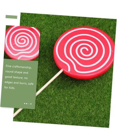 Alipis 4 Pcs Fake Lollipop Props Decor Christmas Lollipop Props Giant Prop Giant Candy Peg with Hook Realistic Candy Props Kid Toys Lollipop Cake Decorations Child Wooden Ornaments Drinks - Buy Online on GoSupps.com