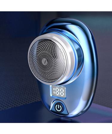 Mini Electric Shaver Pocket Size Electric Shaver for Men Women Rechargeable Easy One-Button Portable Powerful Waterproof Electric Razor for Travel Office Business Trip (A)