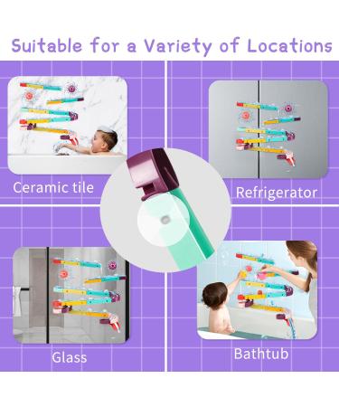 Bath Toys 44Pcs Bath Track Game Shower Toys Water Slide Set | Educational DIY Toy for 3-6 Year Olds | Suction Cups | Kids Toddler Water Play Set - Buy Online on GoSupps.com