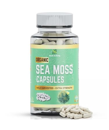 Herb To Body Organic Sea Moss Capsules | 60 Capsules | Wildcrafted | Vegan