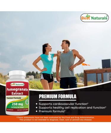 Best Naturals Pomegranate Extract 250mg - 120 Capsules | Powerful Antioxidant Supplement - Buy Online on GoSupps.com