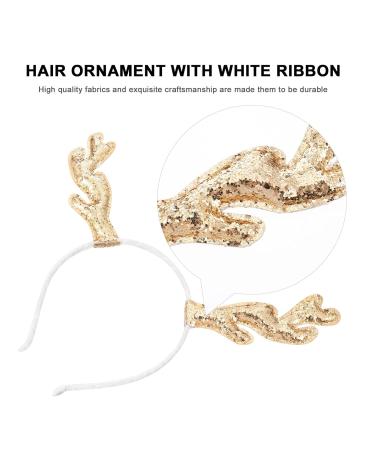 Frcolor 2-Piece Glitter Christmas Antler Hair Tie Set - Reindeer Anti-Strap Holiday Decor for New Year - Buy Online on GoSupps.com